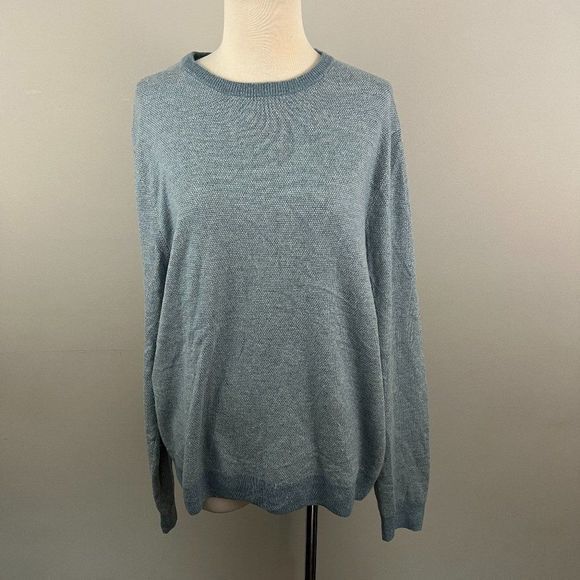 NWOT NORDSTROM Baby Blue‎ Wool Mix Crew Neck Sweater (L) - Picture 2 of 8